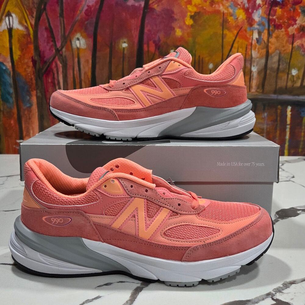 New Balance 990 v6 Sunrise Rose Size 10.5 Men's MiUSA Running Shoes U990SR6